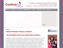Tablet Screenshot of cardinalkidstherapy.com
